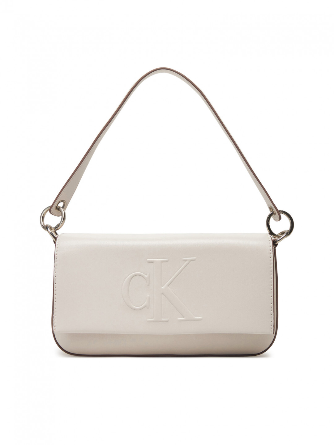 Calvin Klein Jeans Kabelka Sculpted Flap Shoulder Pouch25 LV04K3148G Écru